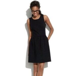 Madewell Afternoon Fit and Flare Dress Black